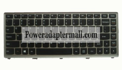 IBM Lenovo IdeaPad U410 keyboard Black with Silver-Gray Frame